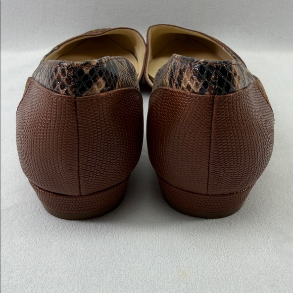 Jessica Simpson Animal Print Brown Black D’Orsay Pointed Toe Flats Shoes - Picture 5 of 8